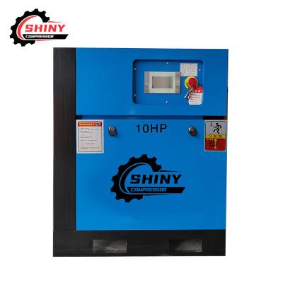 China Lubricated VSD Inverter 7.5KW 10HP 8bar Rotary Screw Air Compressor for sale