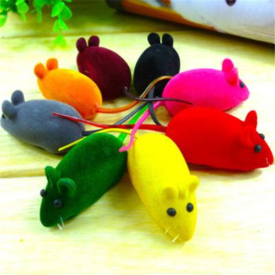 China New Small Plush Toy Noise Sound Squeak Rat Mouse Playing Gift for Kitten Cat Play 6*3*2.5cm for sale