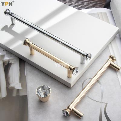 China YPN Modern Cabinet Handle For Dresser Aluminum Crystal Handles Furniture Handle Drawer Door Drawer Wardrobe Closet for sale