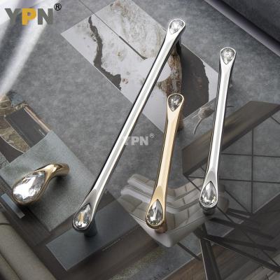 China YPN Modern Cabinet Handle for Dresser Zinc Alloy Crystal Handles Furniture Drawer Door Drawer Wardrobe Closet Handle for sale