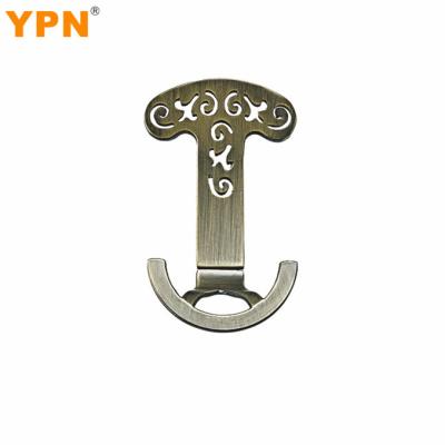 China YPN Bathroom Living Room Bedroom Double Hook Hanger Wall Hanging Antique Clothes Hook for sale