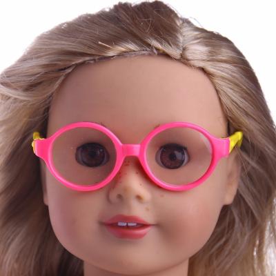 China Cartoon Toy 18 Inch American Girl Doll Accessories Multicolor Round Frame Cool Glasses for sale