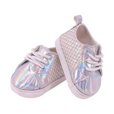 China Cartoon Toy Spot American Girl Doll Accessories 18 Inch Laser Schaff Shoes 43cm Leather Doll Shoes for sale