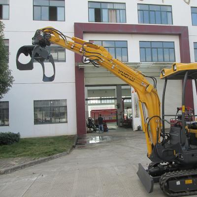 China Excavator Attachment Timber Grab Xuvol 50P Log Grab With Hydraulic Mini Excavator 360 Log Rotation Grapple for sale