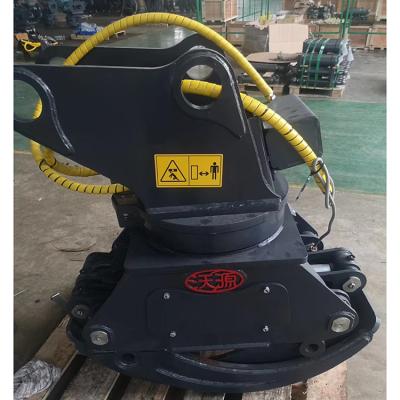 China Excavator Attachment Skid Steer Log Grapple Woyuan 100P Electronically Controlled Log Grab For 10 Ton Excavator With 360 Rotation Log Grapple for sale