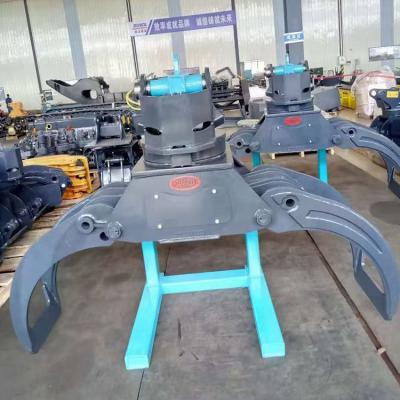 China Excavator Attachment Woyuan 100P Loader Electronically Grapple Controlled Log Grab For 10 Ton Excavator With 360 Rotation Grapple for sale