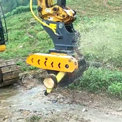 China Excavator Attachment Forestry Machine Xuvol Grapples WYJ50W Tree Cutter With Clamping Cylinder Grapple Saw For Excavator for sale