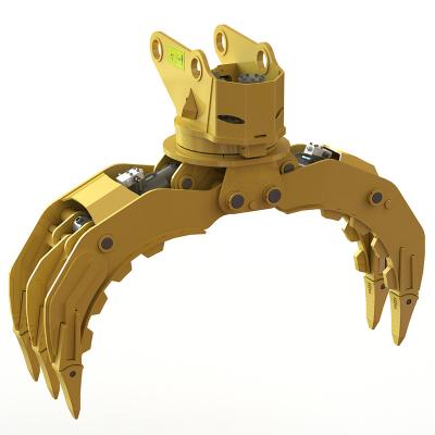 China Construction Machinery Parts China Excavator Grapple WYJ200S OEM Stone Grapple For 10 To 20 Ton Excavator With Double Cylinder Grapple for sale