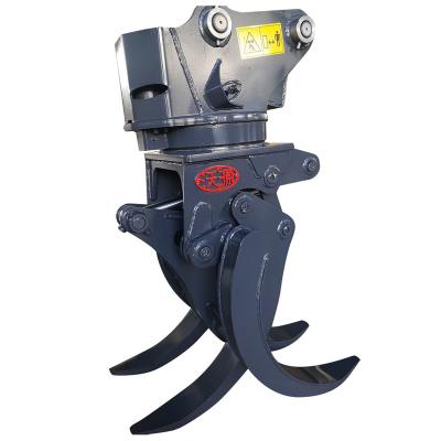 China Excavator Grapple 100Z Attachment Construction Machinery Parts For 5 To 9 Ton Excavator Grabs With 360 Rotation Hydraulic Grapples for sale