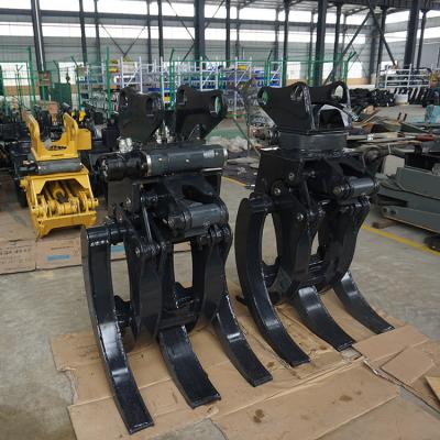 China Excavator Grapple Attachment Grapples WYJ150Z Excavator Grapple For 10 To 15 Ton Excavator With 360 Rotation Hydraulic Stone Grapple for sale