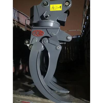 China Excavator grapple attachment timber grapple WYJ100Z 3 point hitch log grapple for 5 to 9 ton excavator with hydraulic 360 rotation log grapple for sale for sale