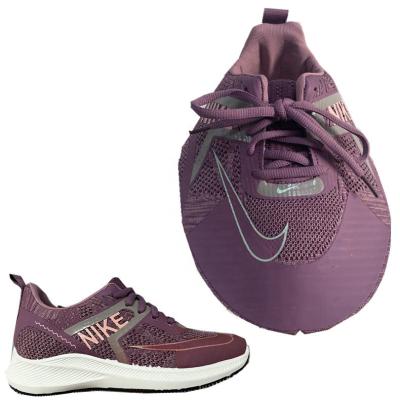 China Factory Direct Wholesale Cotton Breathable Semi-Complete Upper Shoes Material Purple Soft Flight Woven Shoes for sale