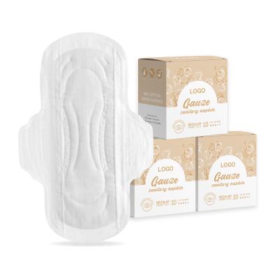 China News Cotton Gauze Lady Napkin Super Absorbent Sanitary Napkin Breathable Pure Mesh Medical Menstrual Pads Without Irritation for sale