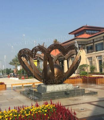 China ODM / OEM Custom Metal Sculpture , Metal Landscape Sculpture For Square Decoration for sale