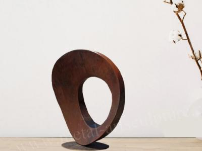 China Handmade Corten Steel Sculpture Circular Shape As Indoor Hotel / Club Decoration for sale