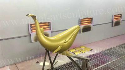 China Customized Stainless Steel Sculpture / Metal Dolphin Sculpture For Gallery Display for sale