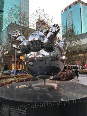 China Outdoor Stainless Steel Sculpture / Abstract Metal Sculpture With Mirror Finish Surface for sale