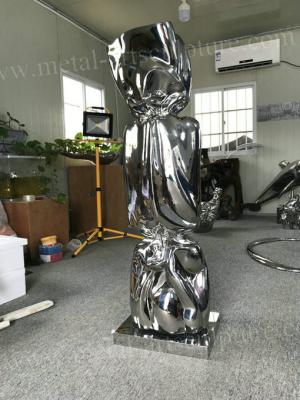 China Escultura humana del metal gigante de la artesanía, escultura pulida del acero inoxidable en venta