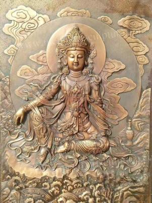 China Estatua de bronce solemne enorme de Buda/estatua grande de Buda para la decoración de la pared del templo en venta