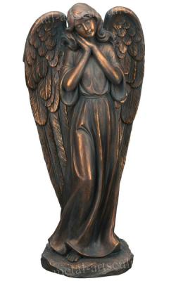 China Art Garden Ornaments Statues Brass Outdoor Angel Statues Customized Size for sale