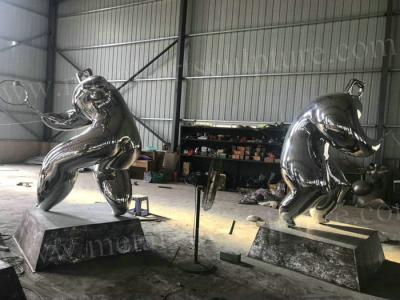 China OEM Large Garden Art Sculptures , Badminton Shape Abstract Outdoor Sculpture for sale