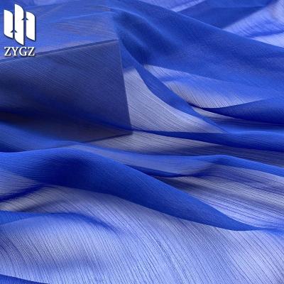 China Polyester 30d Chiffon Fabric Tencel Wrinkle Skirt QUICK DRY Imitation Silk Crinkle Customizable Digital Printed Fabric for sale