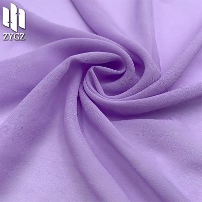 China QUICK DRY Soft Performance Dress Performance Women's Clothing Soft Chiffon 50D Chiffon Fabric Tulle Multi Color Stock for sale