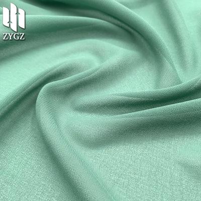 China QUICK DRY Smooth 75D Georgette Pearl Bead Chiffon Fabric Pendant Tulle Wedding Dress Fabric for sale