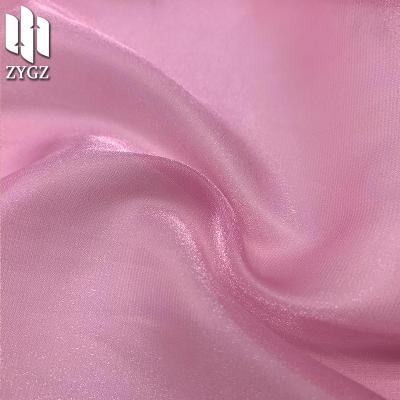 China Plain Organza Dress Fabric Bright Silk Digital Printing Fabric Cheap 100% Low Polyester Fabric Custom for sale