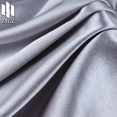 China Wrinkle Resistant Crystal Satin Polyester Pleated Bright Fabric Dress Luggage Clothing Shirt Fabric Wholesale for sale