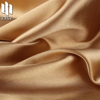 China Wholesale Cheap Clothing Lining Dress Fabric Wrinkle Ciphering Dress Fabric Resistant Elastic Silk Satin Satin Fabric for sale