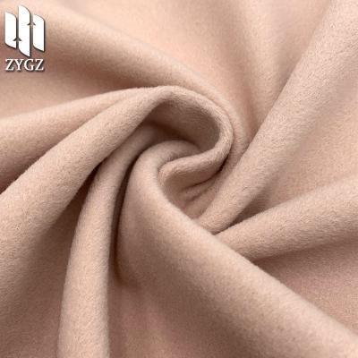 China Wrinkle Resistant Polyester 3% Spandex 97% Wool Fabric 97% Wool Winter Single Side Spin Coat for sale