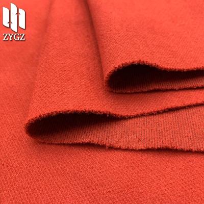 China Sustainable TR Woolen Cloth Woolen Coat Fabric Polyester Viscose Blended Wool Elastic Knitted Fabric for sale