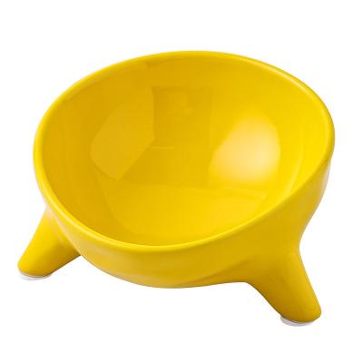 China 2021 Stored Good Quality Ceramic Raised Raised Pet Food Bowl Protect Pets Thorn Anti Vomiting High Foot Pet Bowl for sale