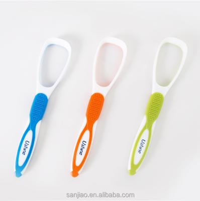 China Remove Tongue Coating Price Good Tongue Scraper For Removing Tongue Coating Safe Scraper Plastic Tongue Remover for sale