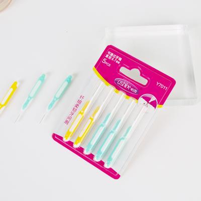 China Manual Good Quality ISO9001 / IS13485 Approved Dental Soft Picks Rubber Interdental Brush for sale