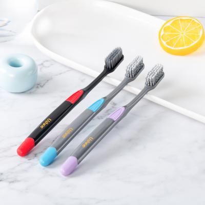 China High Quality Oral Care ISO CE ROHS Approved Massage Eraser Adult Toothbrush Double Colored Bristles OEM Wholesale Free Sample Customized for sale