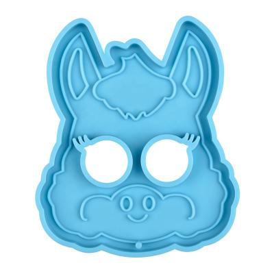 China Self Defense Resin Mold DIY Silicone Stocked Key Chain Molds Pig Head Shape Weapons Stick Casting Polymer Clay Jewelry Making Tools for sale