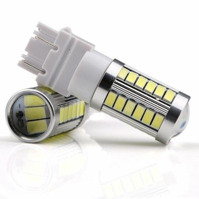 China 3157 33 SMD car led turn signal strobe lights brake tail lamps auto bulb P27/7W car light source lamp 3157 for sale