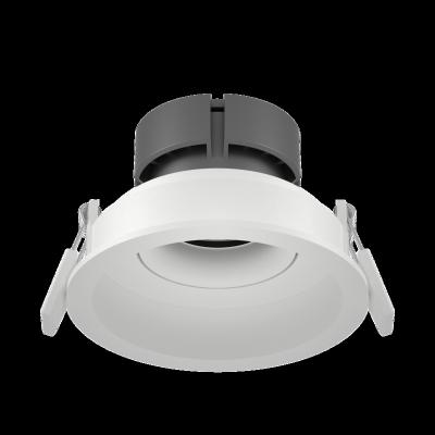 China EUROPEAN Best Selling High Quality White or Chrome GU10 Die-Cast Aluminum Adjustable Angle Round Recessed Downlight Housing For Indoor for sale