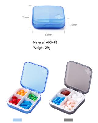 China Pill Storage Case Madou Food Grade Pill Storage Case Logo OEM Customized Portable Pill Dispenser Container Storage Box Capsule Medicine Pill Box for sale