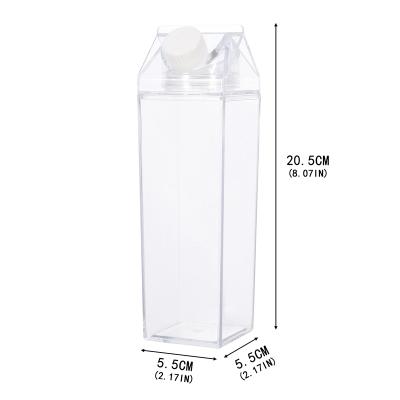 China Madou 500ml Eastman Tritan Viable Plastic Leak Proof Transparent Plastic Milk Carton Water Bottle Clear Drink Bottles Free Sample for sale