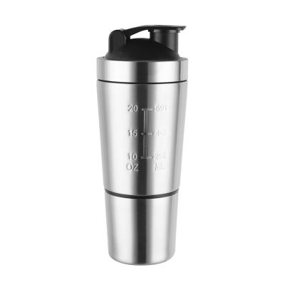 China Madou Eco Friendly Wholesale Custom Viable Logo Metal Design 18/8 Stainless Steel Gym Shaker Bottle For Protein Shakes Shaker Bottle for sale