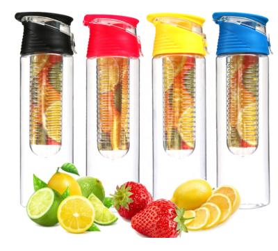 China 2021 Wholesale Sustainable Madou Plastic Water Bottle Infuser Fruit Tritan Fruit Infuser Water Bottle BPA Free for sale