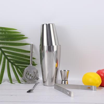 China Cocktail Shaker Set Bar Drink Cocktail Martini Shaker Set Stainless Steel Boston for sale