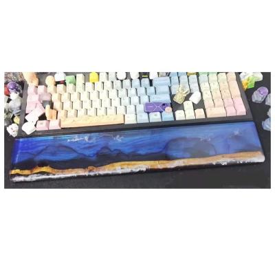 China MECHANICAL KEYBOARD Resin Hand Fully Customizable Wrist Rest with Wooden Design for Mechanical Keyboard 30-44cm for sale