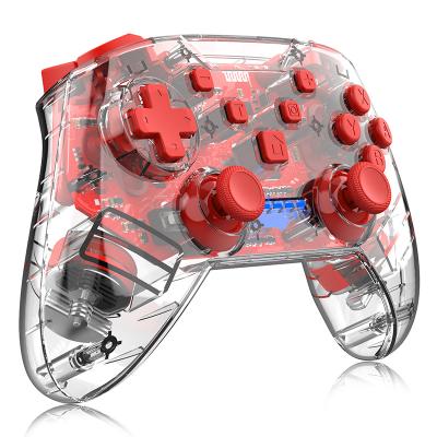 China Vibration design YS01 transparent dual vibration wireless turbo game controller for switch or switch lite for sale