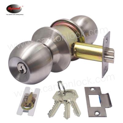 China OEM 587SSET HYLAND Pomo Cerradura Chapa Knob Indoor Tubular Cylindrical Door Lock Privacy Entry Bedroom Stainless Steel/Brass/Zinc Alloy/Solid Bathroom for sale