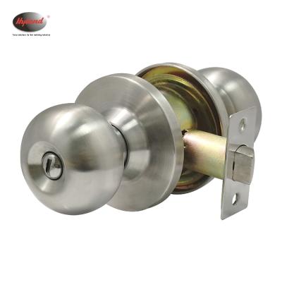 China Stainless Steel+Brass OEM 9210 SSBK Door Lock Knob Lock Cylindrical Bathroom Chapa de Para puertas de cerraduras function cerraduras manufacturers HYLAND for sale