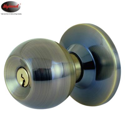 China Hot Tour Button Apartment Door Lock Stainless Steel Cylindrical Door Knob Lock Hyland OEM Diversity Set 587 AB ET, for sale